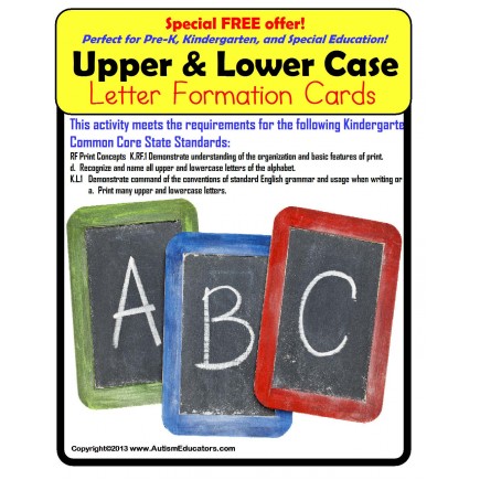 Upper and Lowercase Letter Formation Writing Guide Kindergarten Common Core